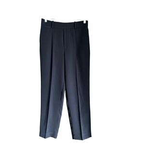 Vince Black Pleated Pants‎ Elastic Waistband Cropped Career Casual Size M